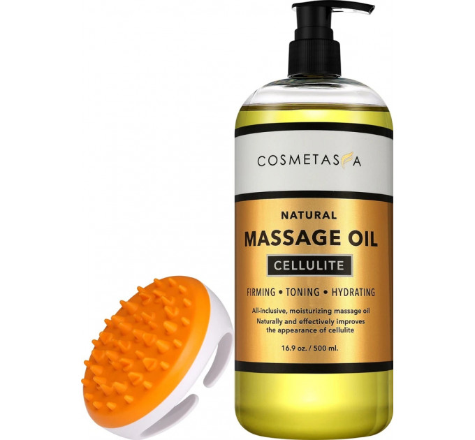 Антицелюлітне масажне масло Cosmetasa 500 мл з масажером