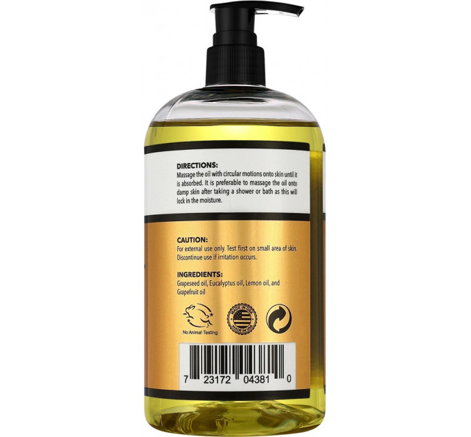 Антицелюлітне масажне масло Cosmetasa 500 мл з масажером