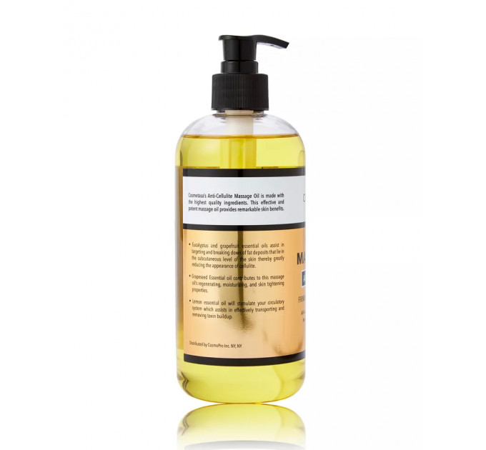 Антицелюлітне масажне масло Cosmetasa 500 мл з масажером