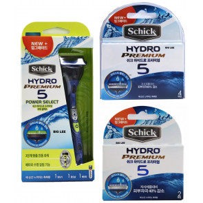 Бритва чоловіча Schick Hydro 5 Premium Power Select (1 станок, 7 картриджів, 1 батарейка)