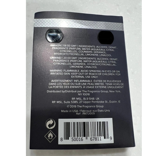 Набор пробников мужского парфюма Tumi Awaken и Unwind 2х2 мл