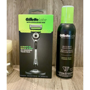 Набір для гоління Gillette Labs станок + 2 картриджі + піна 229 г + магнітна підставка
