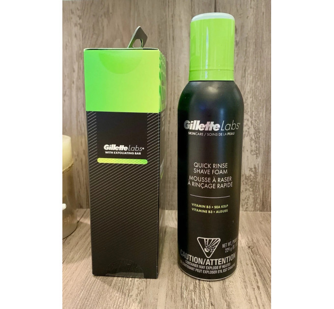 Набір для гоління Gillette Labs станок + 2 картриджі + піна 229 г + магнітна підставка