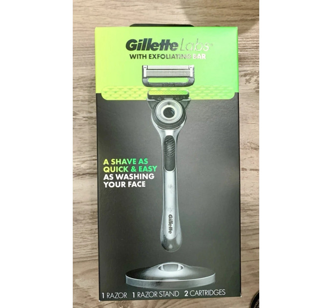 Набір для гоління Gillette Labs станок + 2 картриджі + піна 229 г + магнітна підставка
