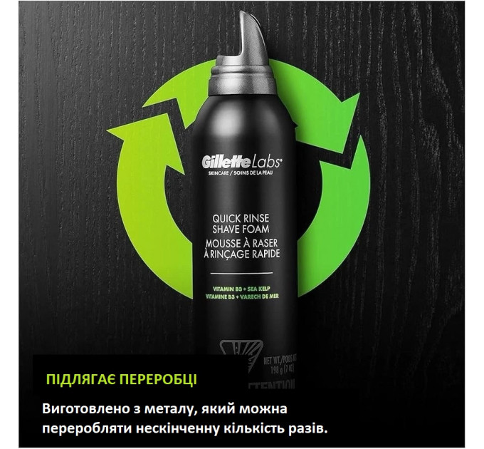 Набір для гоління Gillette Labs станок + 2 картриджі + піна 229 г + магнітна підставка