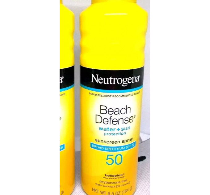Набір сонцезахисних засобів Neutrogena Beach Defense (стік 42 г + лосьйон 98 мл + спрей 184 г) SPF 50-70