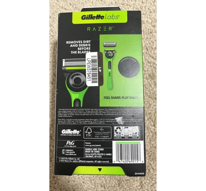 Чоловічий набір для гоління Gillette Labs (бритва з підставкою, 3 картриджами та гелем)