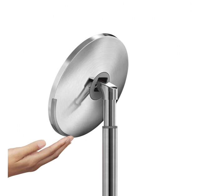 Настольное косметическое зеркало Simplehuman  с увеличением 5X и подсветкой (размер 23 см) серебристый
