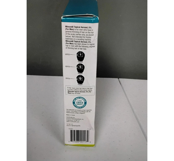 Піна міноксидилу для росту волосся і бороди C'rcle Minoxidil 5% 60 г