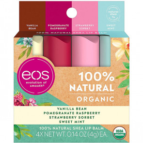 Набор бальзамов для губ EOS Natural Shea Super Soft Shea Lip Balm Stick 4 шт