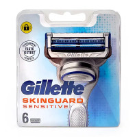 Мужской набор для бритья из 6-ти упаковок 1 бритва и 2 картриджа от Gillette коллекция SkinGuard Razor Для чувствительной кожи