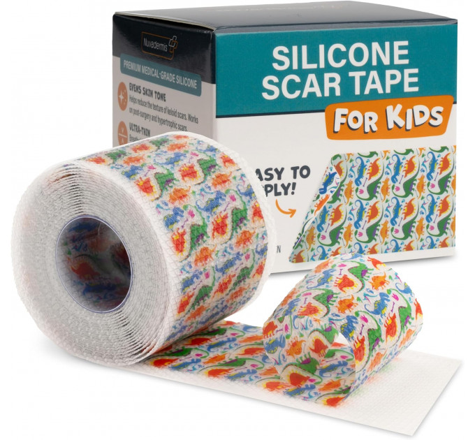 Дитячий силіконовий пластир для загоєння шрамів і рубців Nuvadermis 4х300см