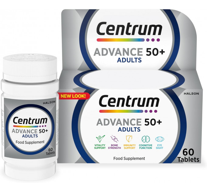 Мультивитаминный комплекс Centrum Advance для людей старше 50-ти лет 60 таблеток 