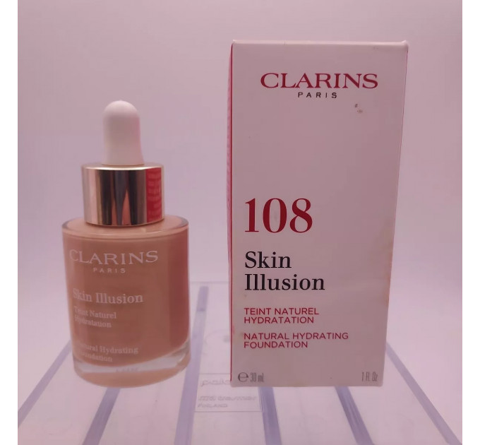 Тональная основа для лица Clarins Skin Illusion Natural Hydrating Foundation 108 SAND 30мл