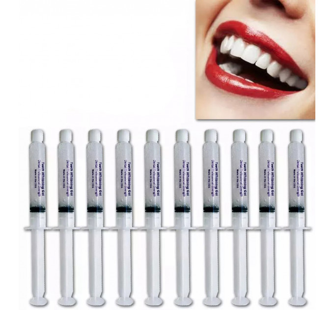 Профессиональный гель для отбеливания зубов Teeth Whitening Professional Dental System Kit 44% 10шт