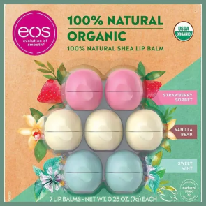 Набір бальзамів для губ EOS 100% Natural Organic Shea 7шт х 7г