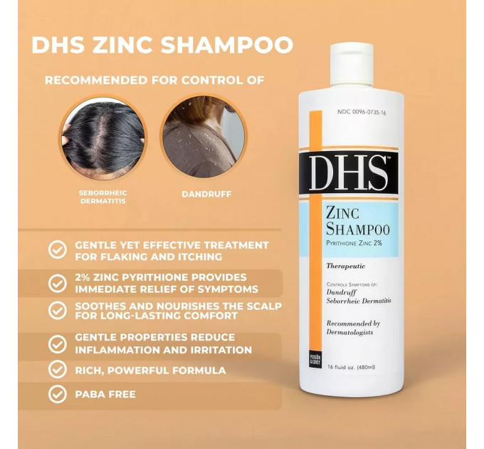 Шампунь DHS Zinc Shampoo з цинком 480 мл