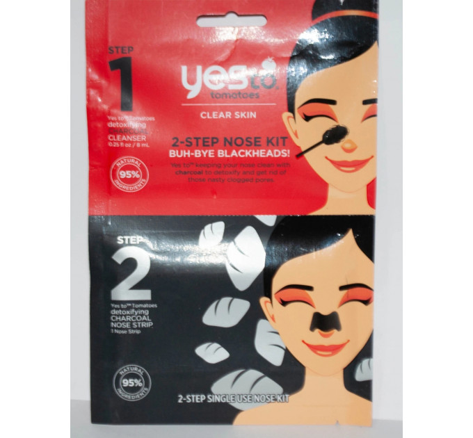 Маска-плівка з детокс-ефектом Yes To Tomatoes на основі деревного вугілля для проблемної шкіри 1 шт.