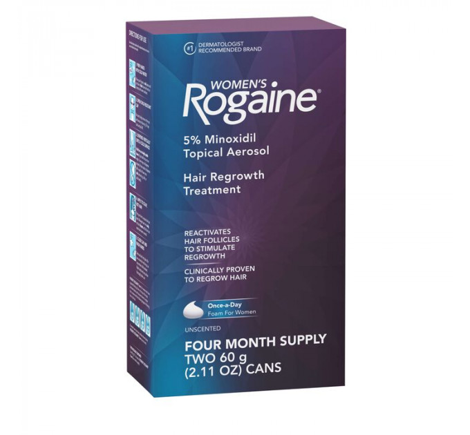 Піна міноксидила для росту волосся Women's Rogaine 2% Minoxidil для жінок (2 флакона)