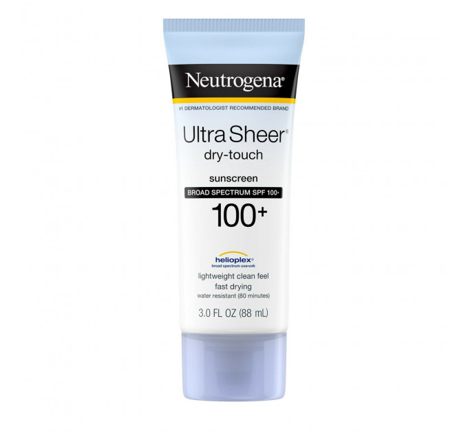 Солнцезащитный крем не оставляющий следов Neutrogena Ultra Sheer Dry-Touch с SPF 100+ 88 мл